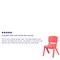 Flash Furniture Red Plastic Stackable School Chair with 10.5'' Seat Height, PK2 2-YU-YCX-003-RED-GG - alternate 8